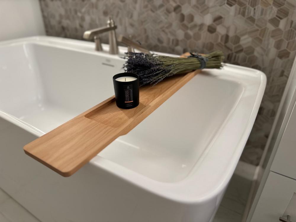 Natural Oak Bathtub Caddy - BWA-N - Natural Oak - Customer Photo From Michele Huff