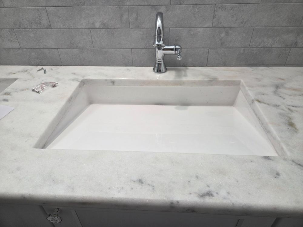 Undermount Ramp Sink UB-04-L - White, Glossy white - Customer Photo From Michelle Morley