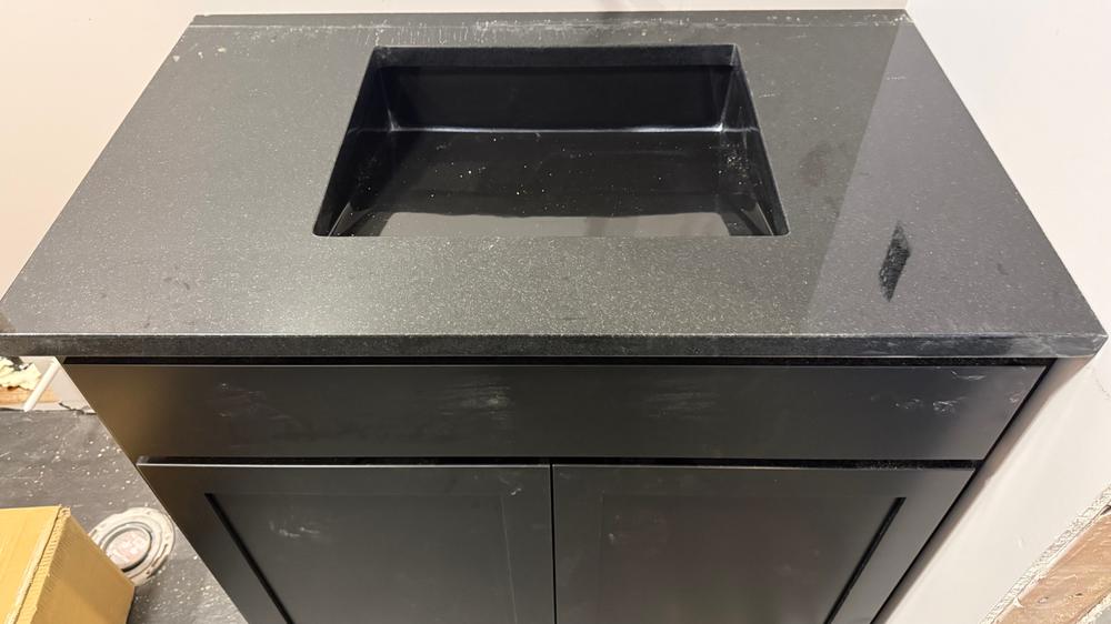 Undermount Ramp Sink UB-04-M-BLK - Customer Photo From Shelly Burtis