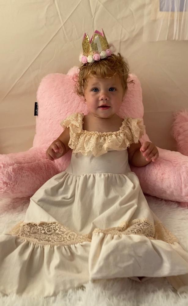 Clara Cotton & Lace Flutter Maxi Dress - Vanilla Cream - Customer Photo From Ashley Baldridge