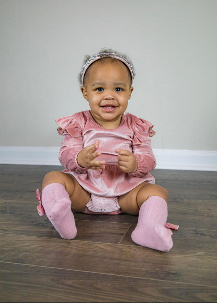 Rhodes Velour Bubble Shorty Romper - Crushed Pink - Customer Photo From Taylor Tatro