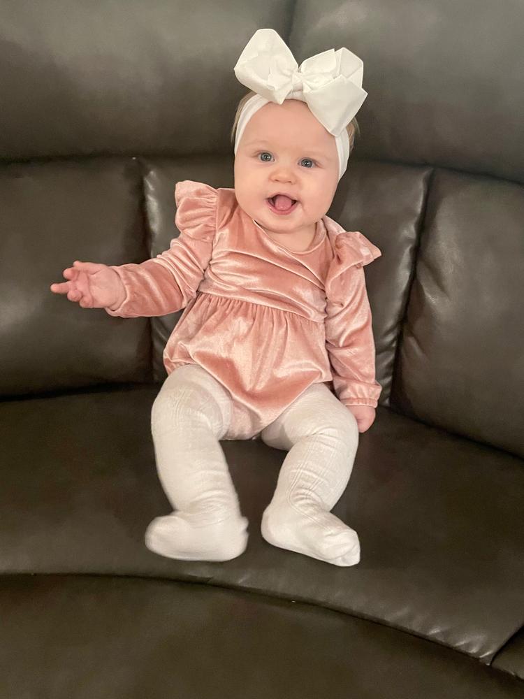Rhodes Velour Bubble Shorty Romper - Crushed Pink - Customer Photo From Rachel Justice