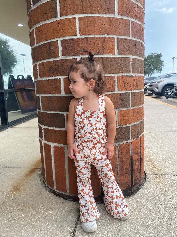 Andi Pleated Bell Bottom Jumpsuit - Flower Child - Customer Photo From Christina