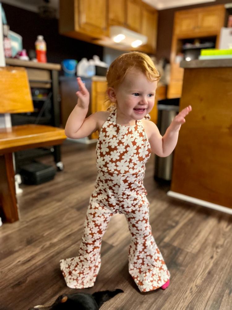 Andi Pleated Bell Bottom Jumpsuit - Flower Child - Customer Photo From Anna Berry