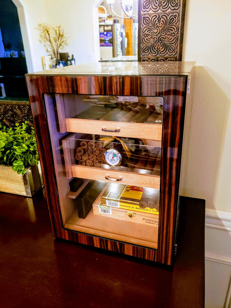 Visol Gorman Macassar Ebony 150-Cigar Cabinet Humidor - Customer Photo From AJ Temple