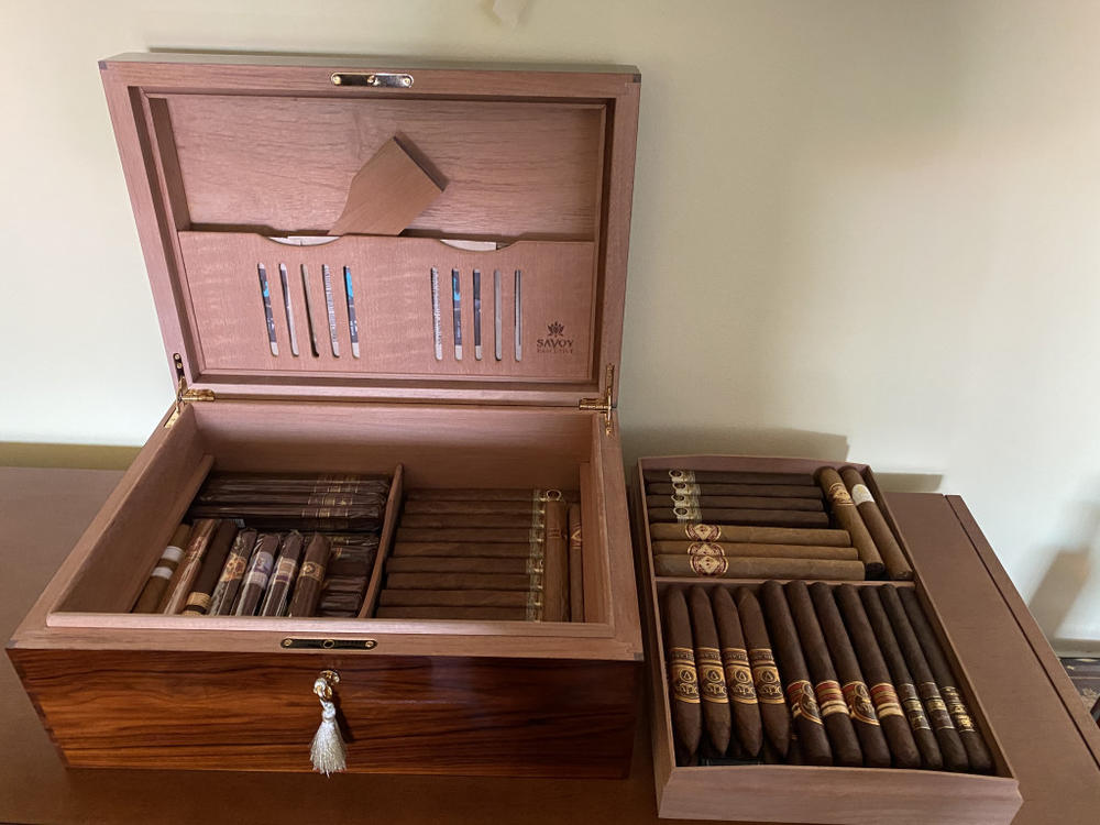 Savoy Santos Rosewood 25-100 Cigar Humidor - Executive Series - Customer Photo From Guest