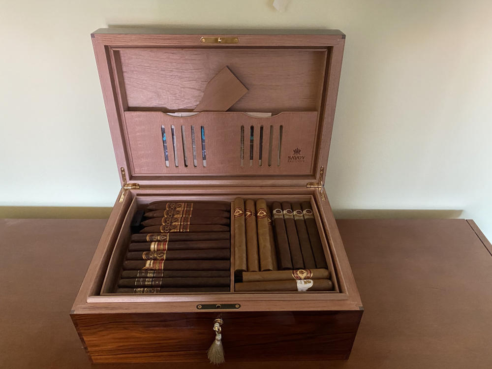 Savoy Santos Rosewood 25-100 Cigar Humidor - Executive Series - Customer Photo From Guest