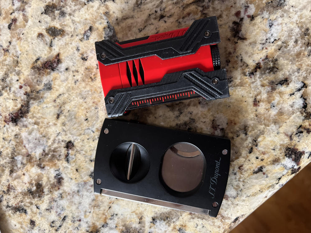 S.T. Dupont V-Cut and Guillotine Double-Blade Cigar Cutter - Customer Photo From Nathaniel Butler