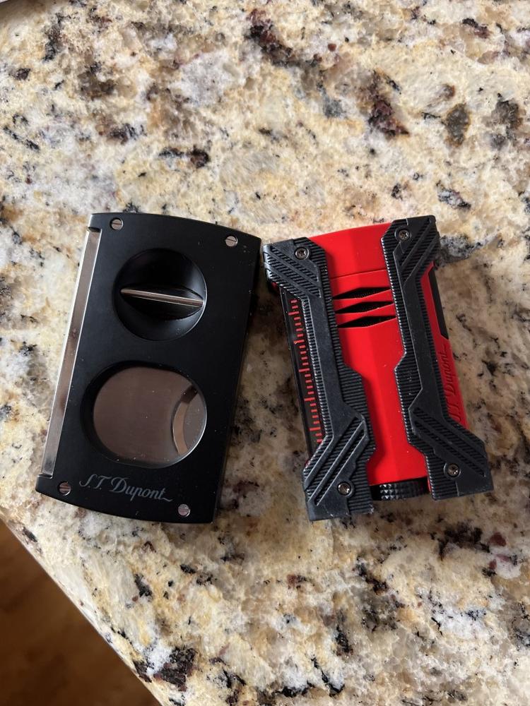 S.T. Dupont V-Cut and Guillotine Double-Blade Cigar Cutter - Customer Photo From Nathaniel Butler