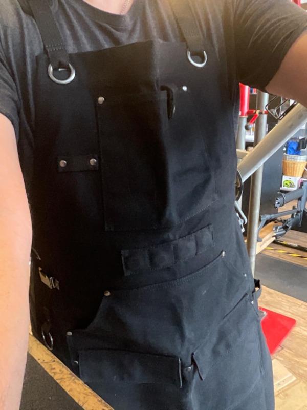 Heavy Duty Wood Working Apron for Men with Tool Pockets for Woodworkers Blacksmiths Carpenters M-3XL - Customer Photo From john ortiz