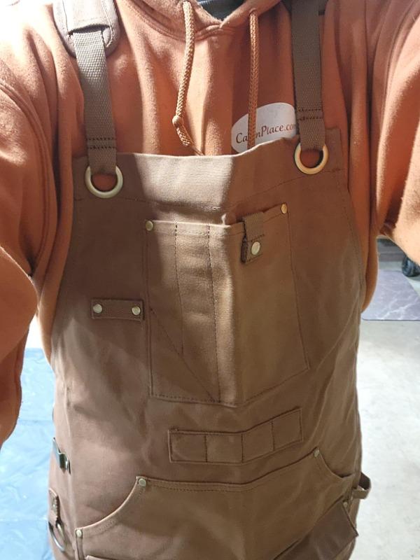 Heavy Duty Wood Working Apron for Men with Tool Pockets for Woodworkers Blacksmiths Carpenters M-3XL - Customer Photo From Jason