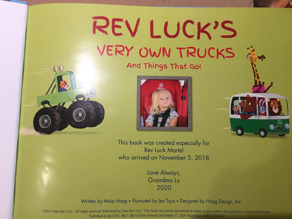 My Very Own Trucks Personalized Book - Customer Photo From 