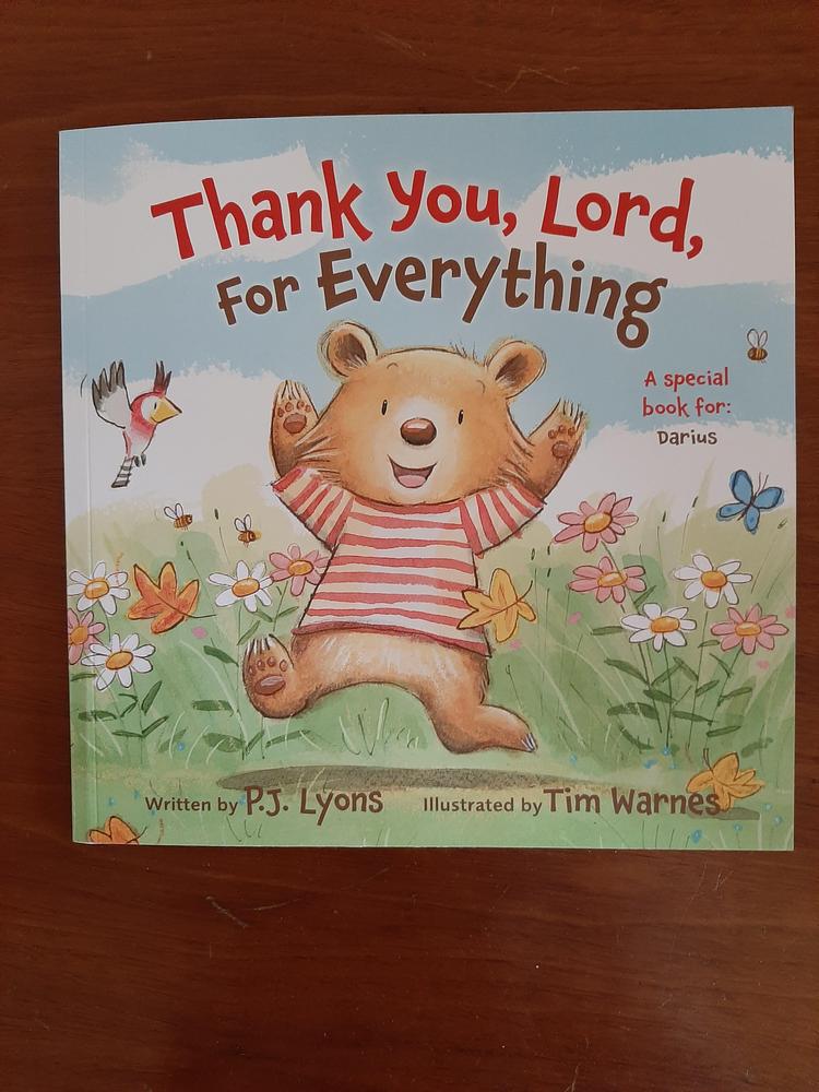 Thank You, Lord, For Everything Personalized Book - Customer Photo From
