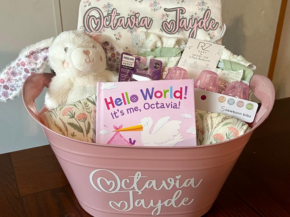 Hello World! Personalized Board Book - Pink - Customer Photo From 