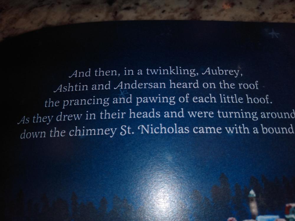 Our Family’s Night Before Christmas Personalized Book - Customer Photo From