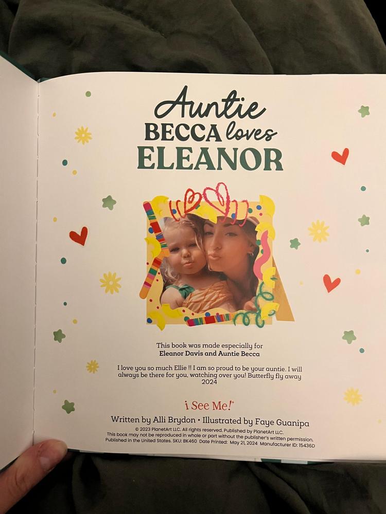 Auntie and Me Personalized Book - Customer Photo From 