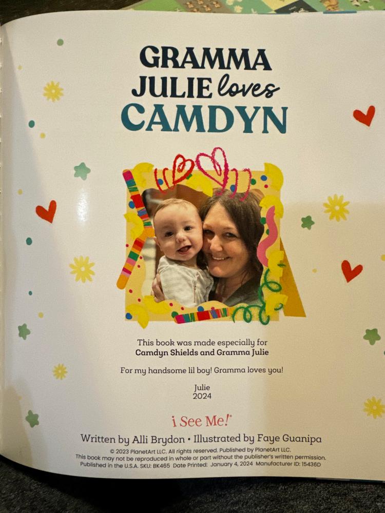Grandma and Me Personalized Book - Customer Photo From