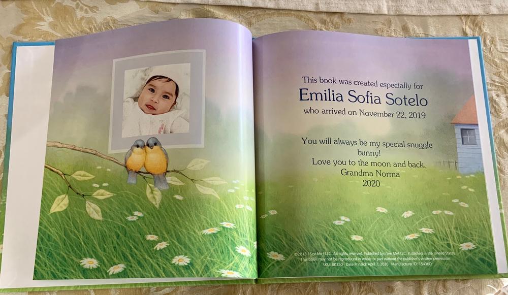 My Snuggle Bunny Personalized Book - Customer Photo From 