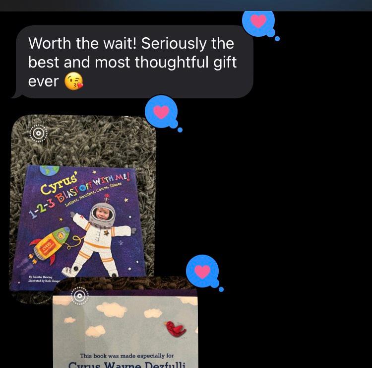 1-2-3 Blast Off With Me Personalized Board Book - Customer Photo From 