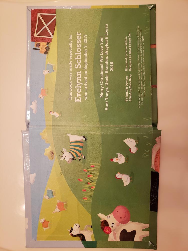 My Farm Friends Personalized Board Book - Customer Photo From