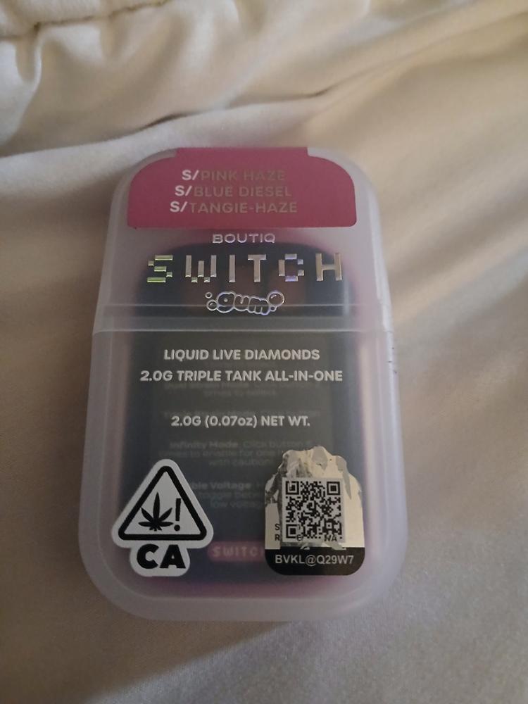 Boutiq Switch GUM (2g) - Pink Haze x Blue Diesel x Tangie-Haze - Customer Photo From Mary Francis Fondren
