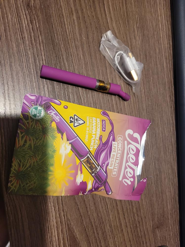 Jeeter Juice Live Resin 0.5g Disposable - Motor Breath Banana Punch - Customer Photo From Brandon 