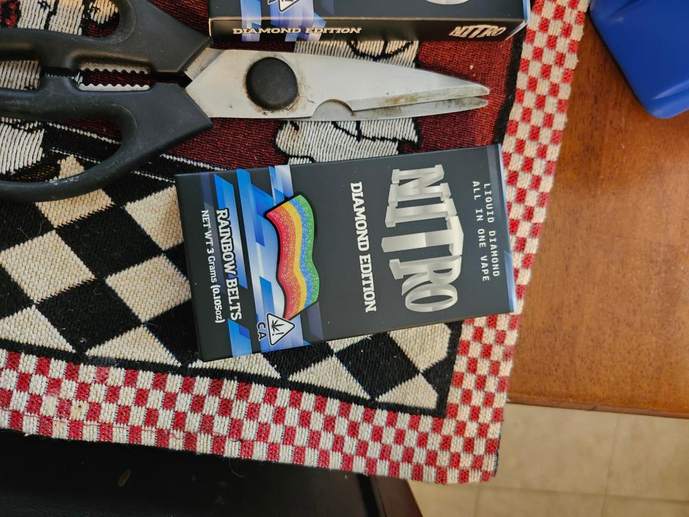 Nitro Diamond Disposable (3g) - Rainbow Belts - Customer Photo From Richard Armstrong