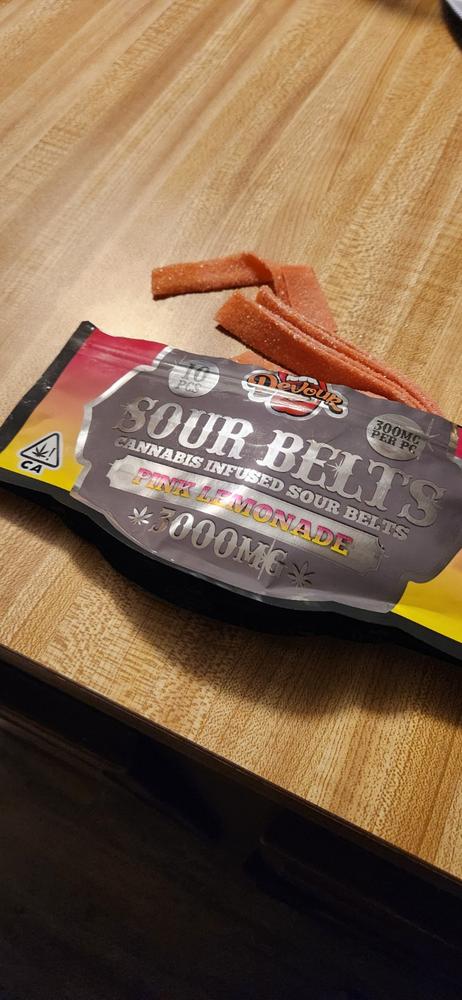 Devour Sour Belts (3000mg) – Pink Lemonade - Customer Photo From Angel Cruz