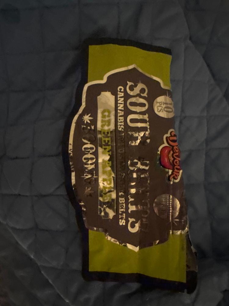 Devour Sour Belts (3000mg) – Green Apple - Customer Photo From Michael Layman