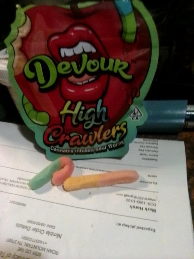 Devour Edibles (750mg) - High Crawlers - Customer Photo From Mark G Harsh