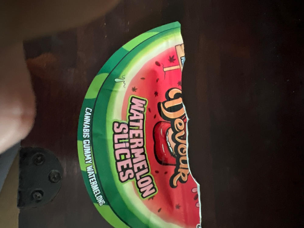 Devour Edibles (750mg) - Watermelon Slices - Customer Photo From Carrie Nakaahiki