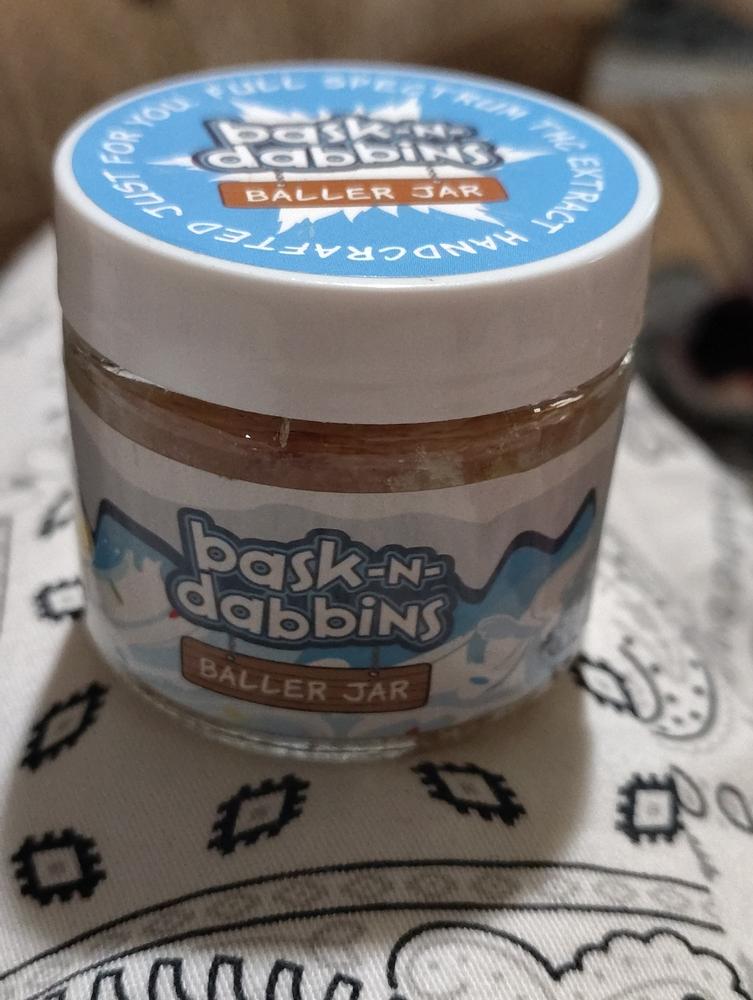 Bask n Dabbins Baller Jar - White Runtz - Customer Photo From Kyle Harker