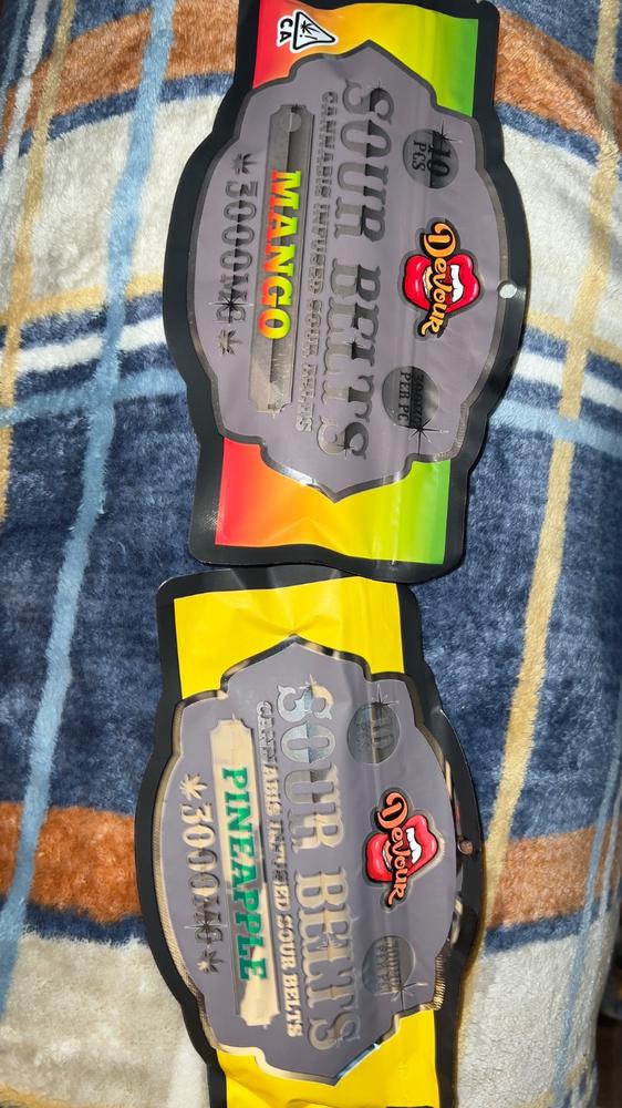 Devour Sour Belts (3000mg) – Mango - Customer Photo From Frank Parker
