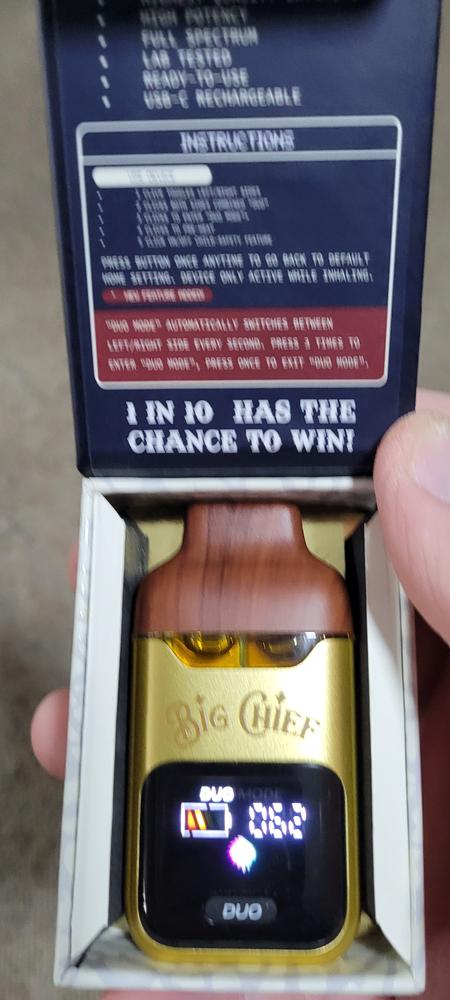 Big Chief Duo All in One 2g - White Widow x Blue Dream - Customer Photo From Alien Leafz 