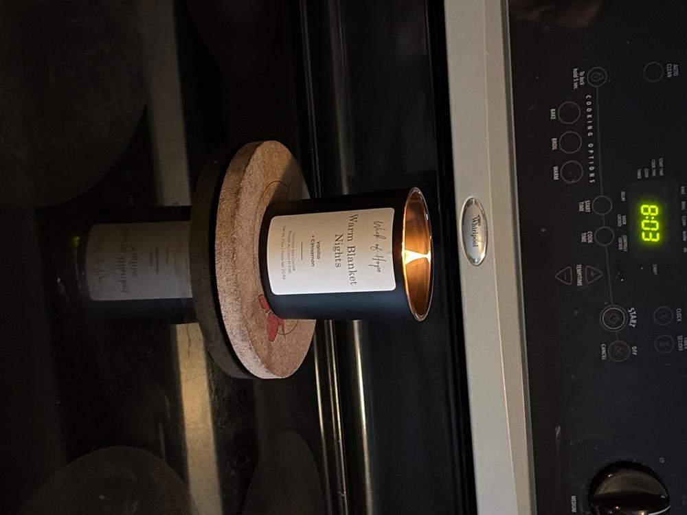 Warm Blanket Nights Candle | Cinnamon + Vanilla - Customer Photo From April Bolton