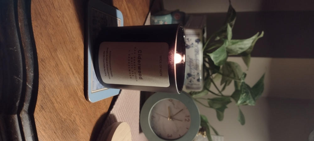 Ciderwood Candle | Oak Barrel Cider + Sandalwood - Customer Photo From Janis Asdrubolini