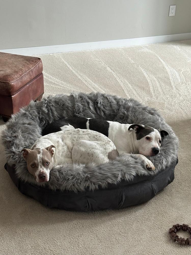 Faux fur dog bed discount