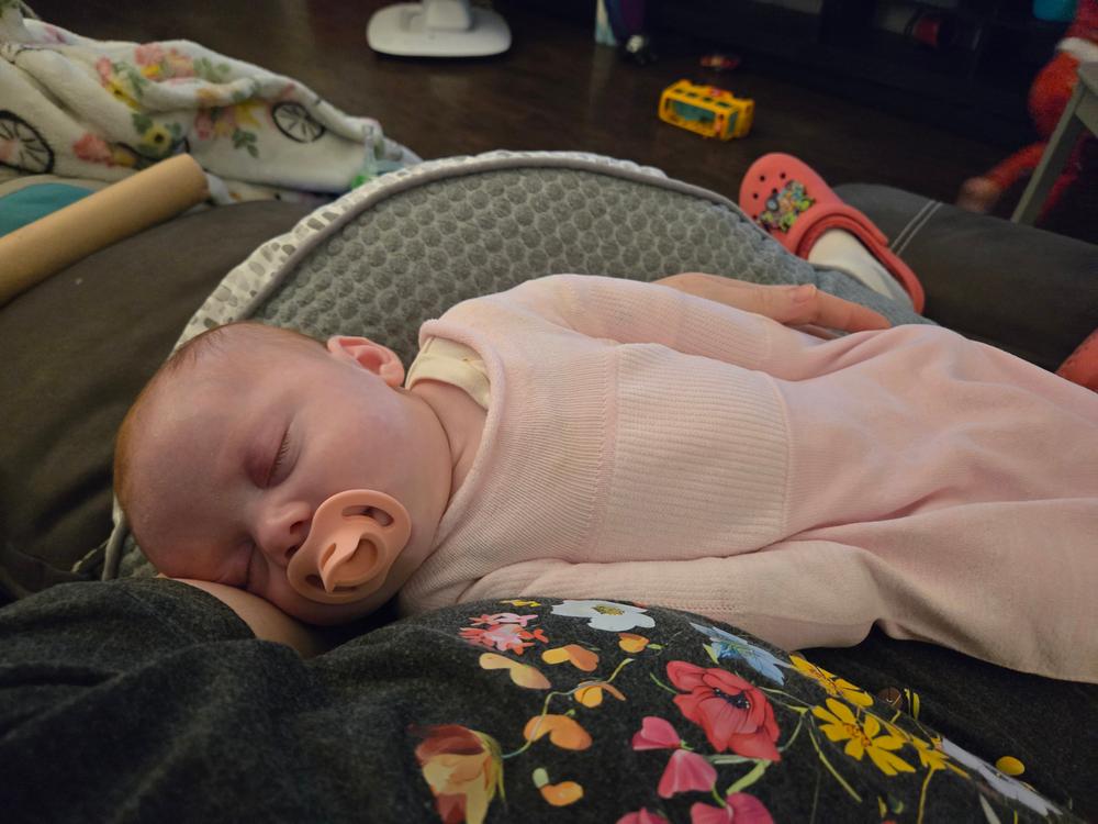 Pink Swaddle Sleep Sack - Customer Photo From Katie