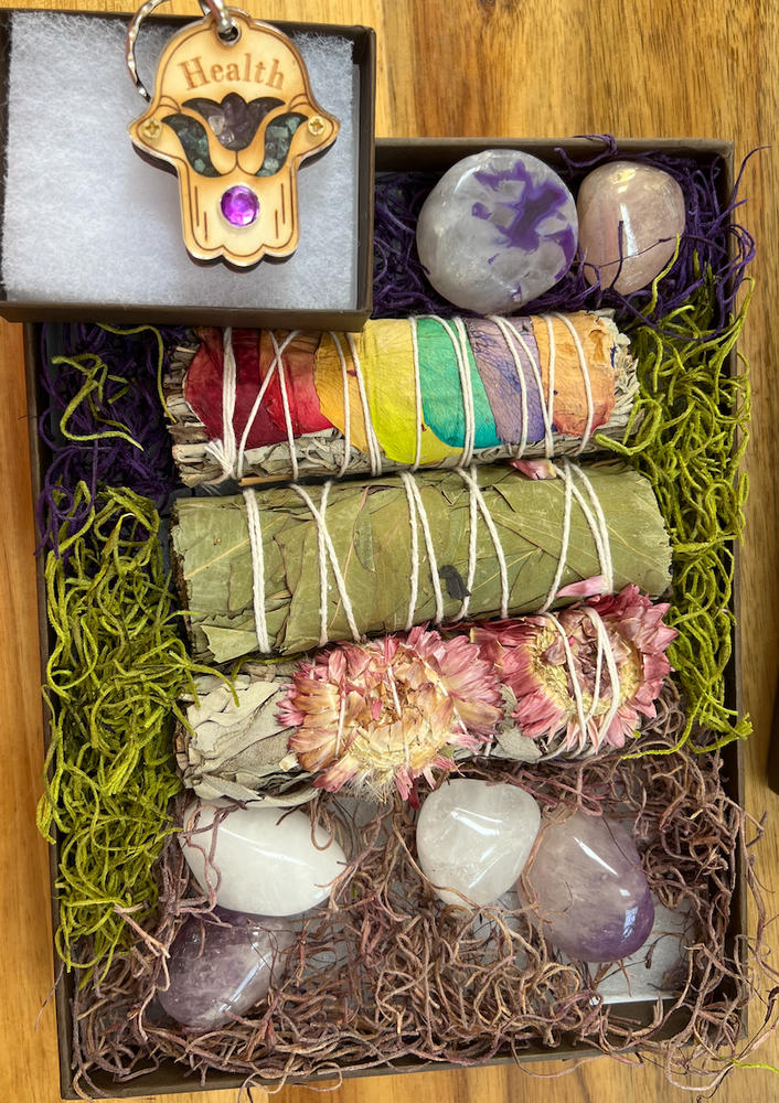 Spiritual Wellbeing - Rose 7 Chakra Purple Sinuata White Sage Box - Customer Photo From Kristianne Arbas