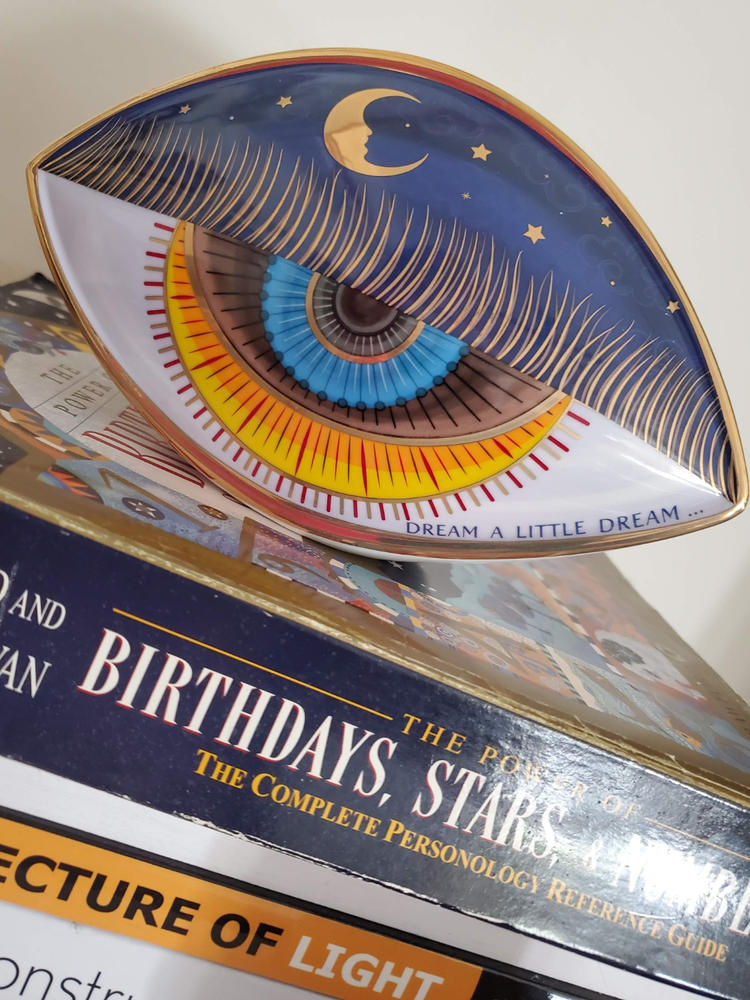 Nocturnal Peace - Evil Eye Ceramic Statue - Customer Photo From Katie Willi