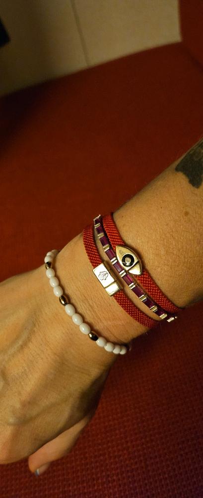 Conscious Elevation - Evil Eye Magnetic Red Bracelet - Customer Photo From Jovita Dzenkauskiene