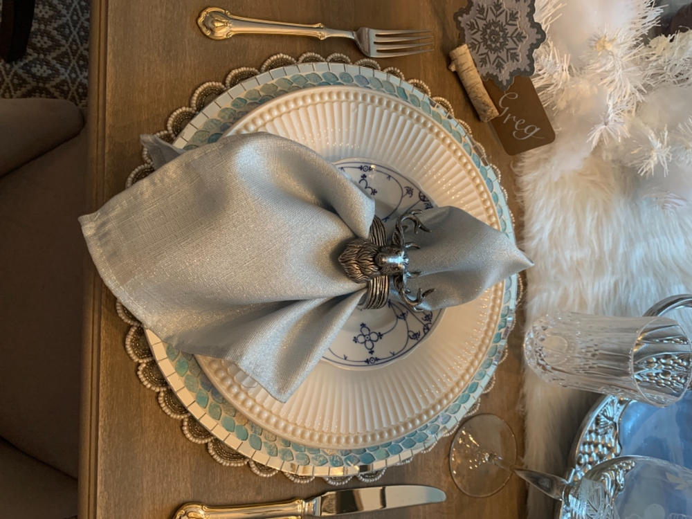 Elk Head Napkin Rings  - Set of 4 - Customer Photo From Carolyn Fitzgerald