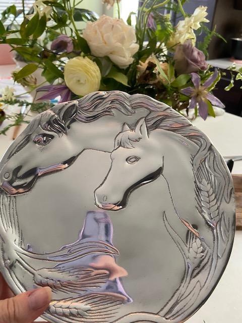 Horse Plate with Server - Customer Photo From kari smiens