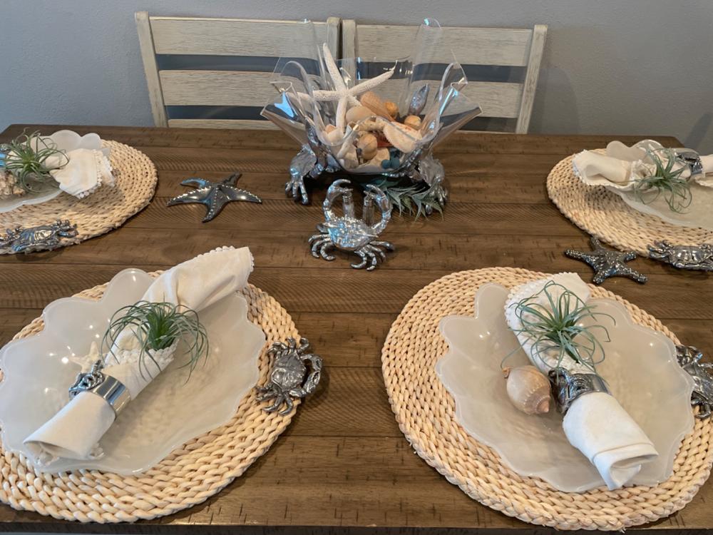 Crab Napkin Rings - set of 4 - Customer Photo From Lori Nackers