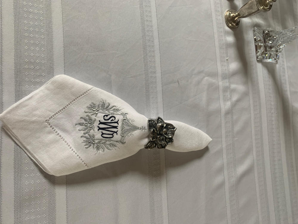 Magnolia Napkin Rings - set of 4 - Customer Photo From Sarah Beth Wright