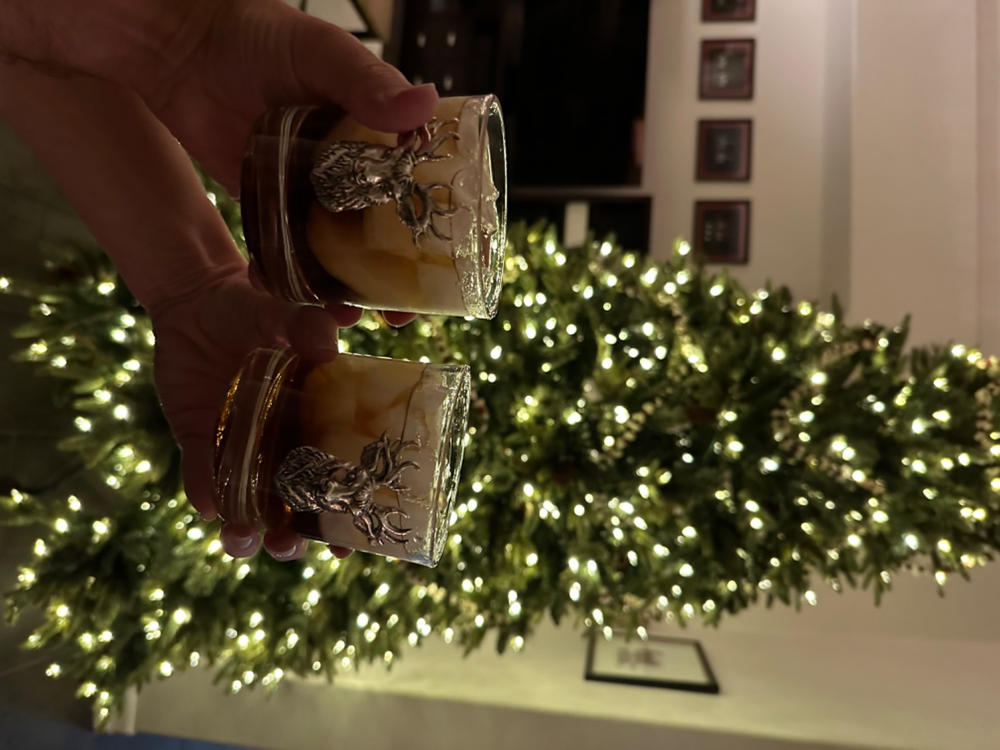 Elk Head Bar Glasses Set of 4 - Customer Photo From Dana Grimm