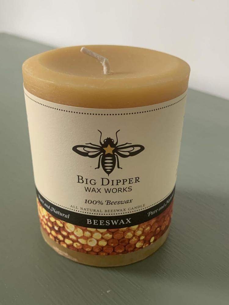 Pure Beeswax Pillar Candles - Customer Photo From Sherlyn