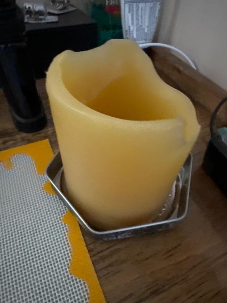 Pure Beeswax Pillar Candles - Customer Photo From Matthew Wells-Thomas