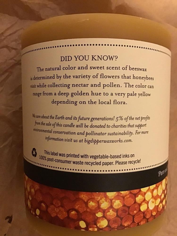 Pure Beeswax Pillar Candles - Customer Photo From D. MATHIAS