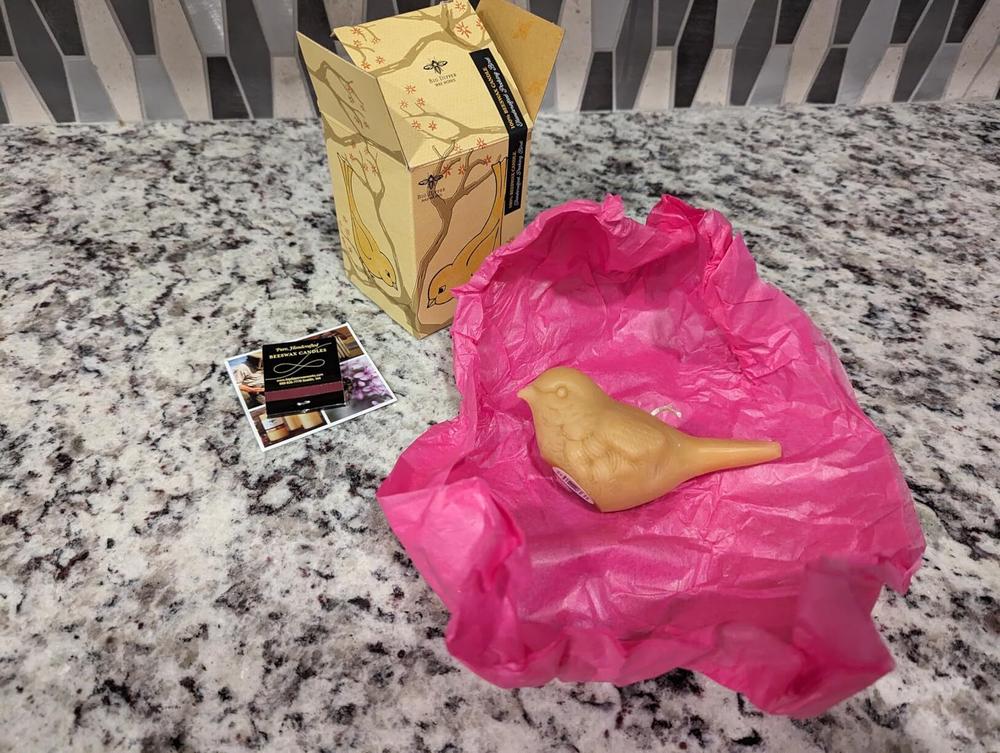 Beeswax Song Bird Candles - Customer Photo From Beatrice